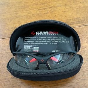 NWOT Brand New Gearbox Racquetball Eyewear with case